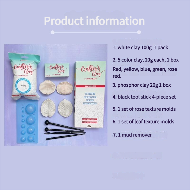 DIY Flower Clay Kit – Handmade Craft Experience for Relaxation