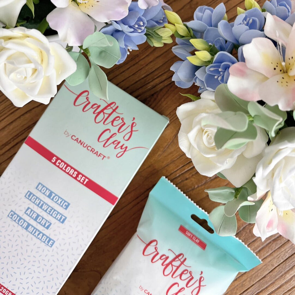 White Air Dry Clay Set – 5 Bags of Soft, Smooth Modeling Clay for Handmade Crafts & DIY Projects