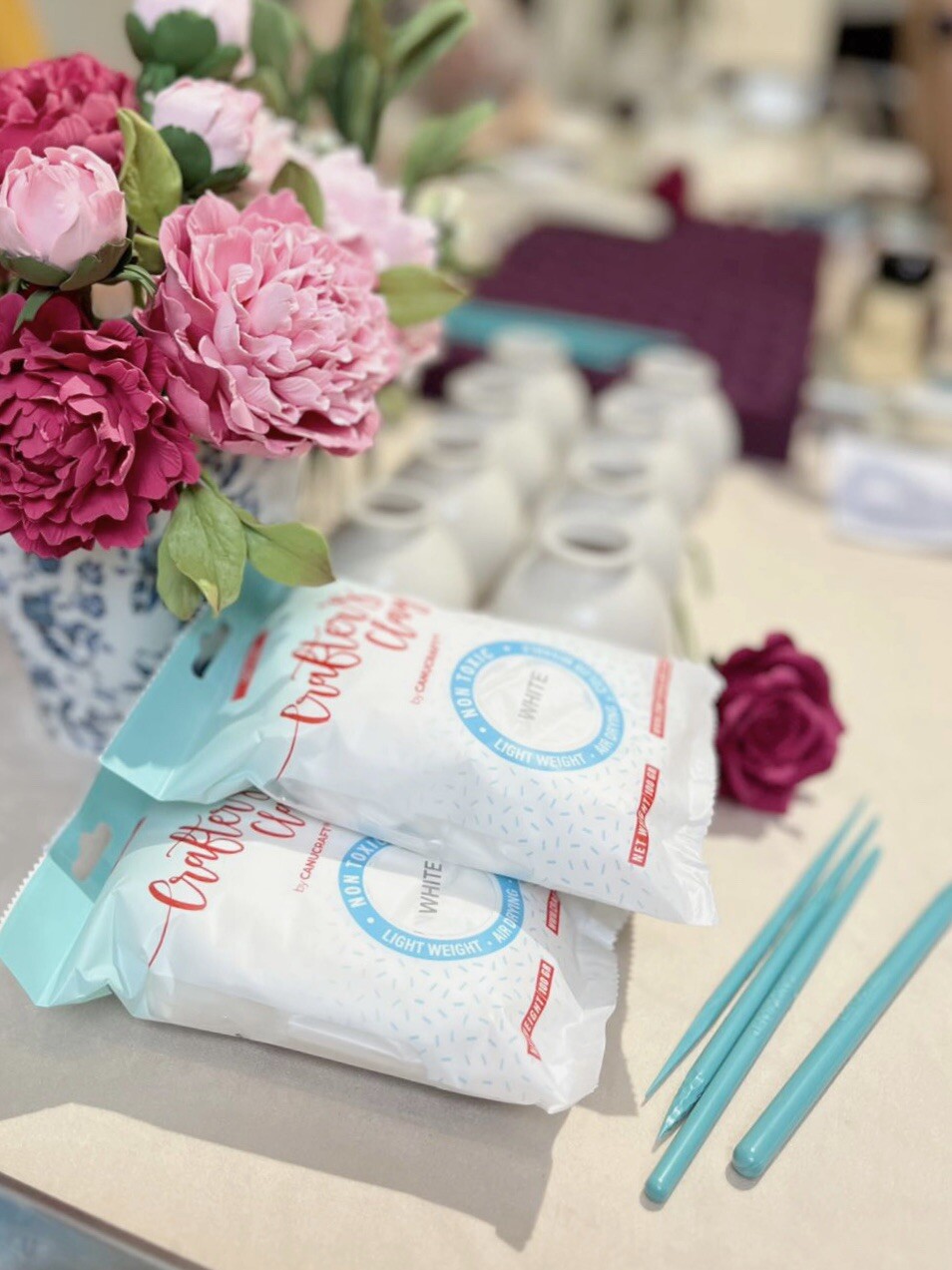 White Air Dry Clay Set – 5 Bags of Soft, Smooth Modeling Clay for Handmade Crafts & DIY Projects