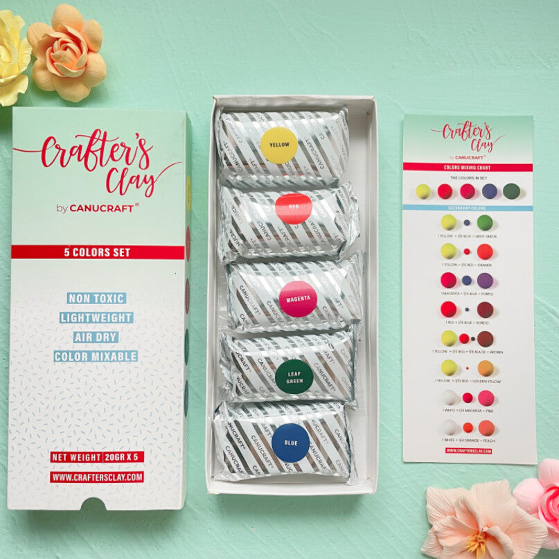 Handmade Russian Soft Clay Set – 5 Colors (20g Each) for DIY & Flower Crafts