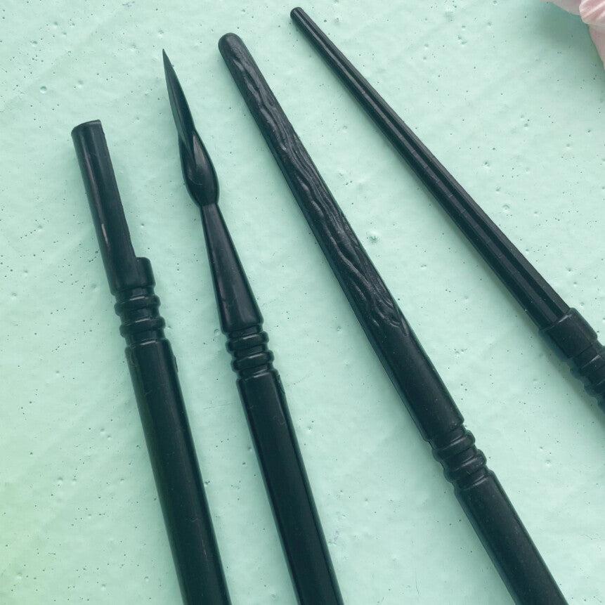 Clay Modeling Texture Stick – Plastic Sculpting Tool for Air Dry & Soft Clay Projects