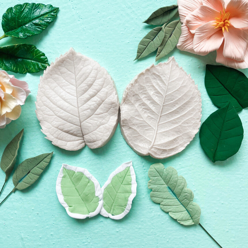 Silicone Leaf Mold Set – 2-Piece Texture Clay Mold for DIY Handmade Crafts