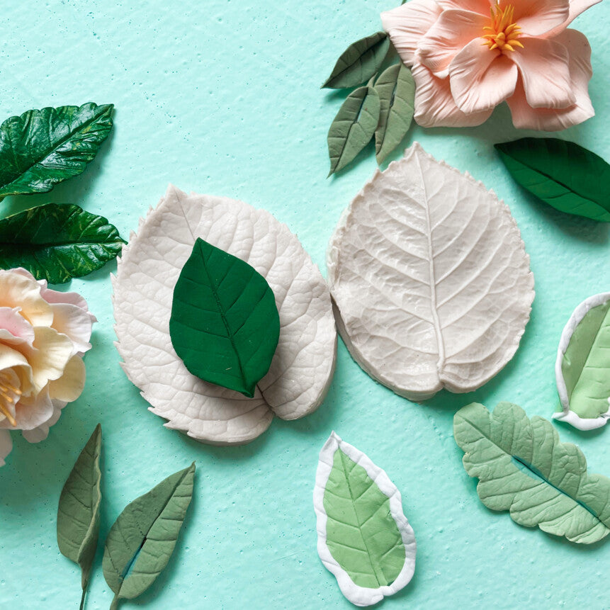 Silicone Leaf Mold Set – 2-Piece Texture Clay Mold for DIY Handmade Crafts