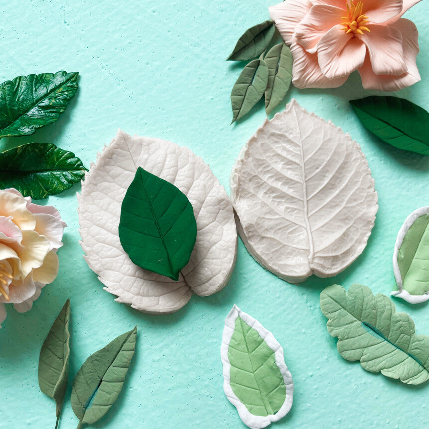 Various Petal & Leaf Silicone Molds Set – Realistic Flower Molds for Clay, Resin & DIY Craft Projects