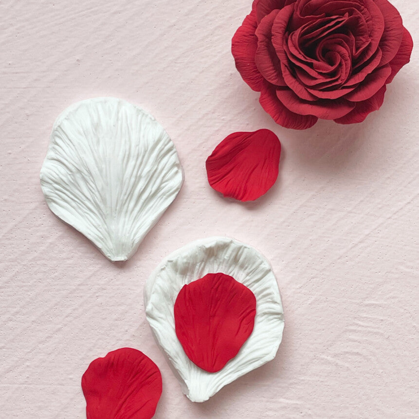 Various Petal & Leaf Silicone Molds Set – Realistic Flower Molds for Clay, Resin & DIY Craft Projects